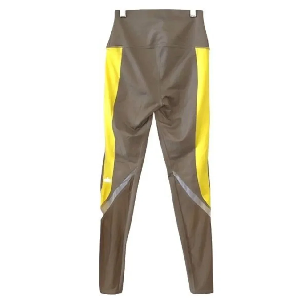 Alo Yoga Womens Elevate‎ Colorblocked Mesh Full Length Leggings Tan Size XS